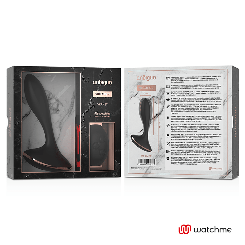 ANBIGUO - WATCHME REMOTE CONTROL VIBRATOR ANAL PLUG VERNET - Kink&Play