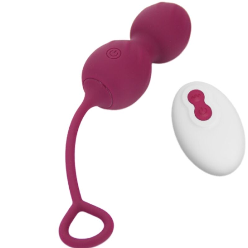 ARMONY - BLOSSOMS VAGINAL DUMBBELL VIBRATION REMOTE CONTROL 10 VIBRATIONS DARK RED - Kink&Play