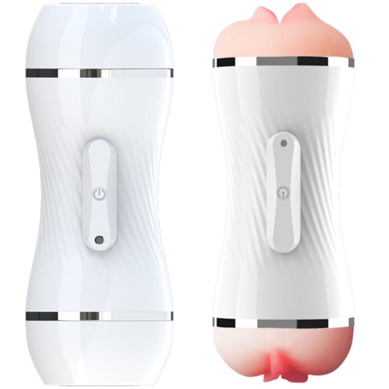 ARMONY - DOUBLE VAGINA & MOUTH VIBRATOR MASTURBATOR WHITE - Kink&Play