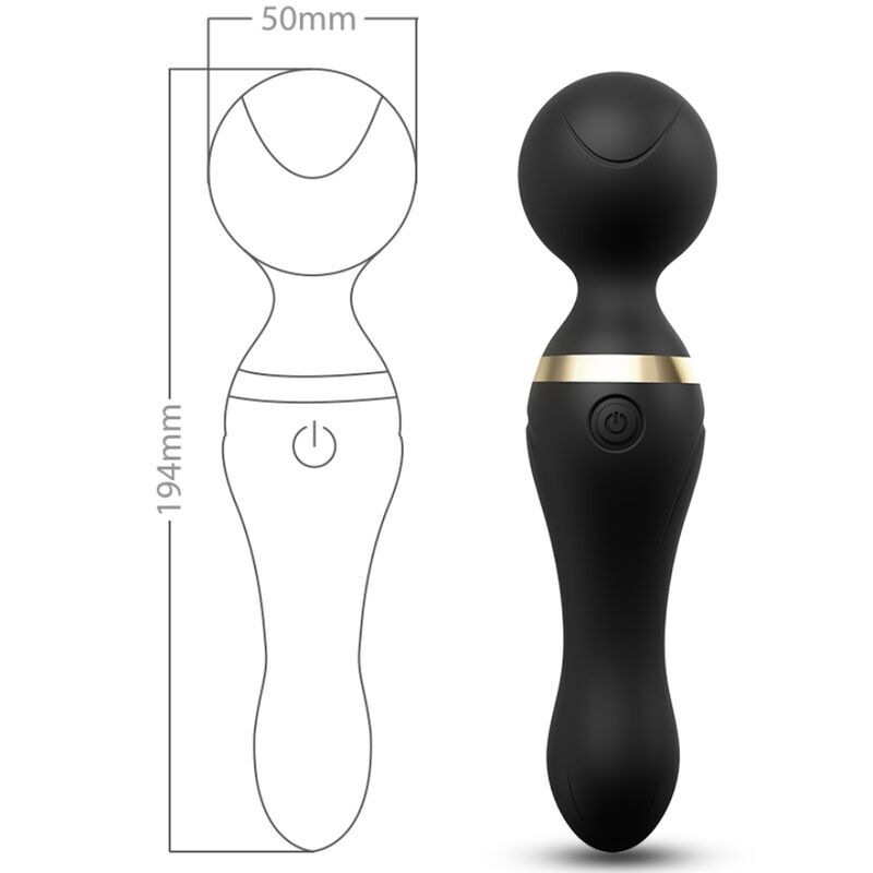 ARMONY - FREEZA MASSAGER & VIBRATOR SUPER FLEXIBLE HEAD BLACK - Kink&Play
