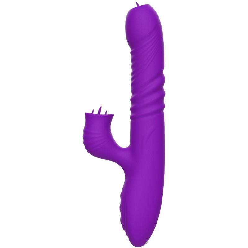 ARMONY - FULLY G SPOT RABBIT VIBRATOR WITH STIMULATING TONGUE VIOLET HEAT EFFECT - Kink&Play