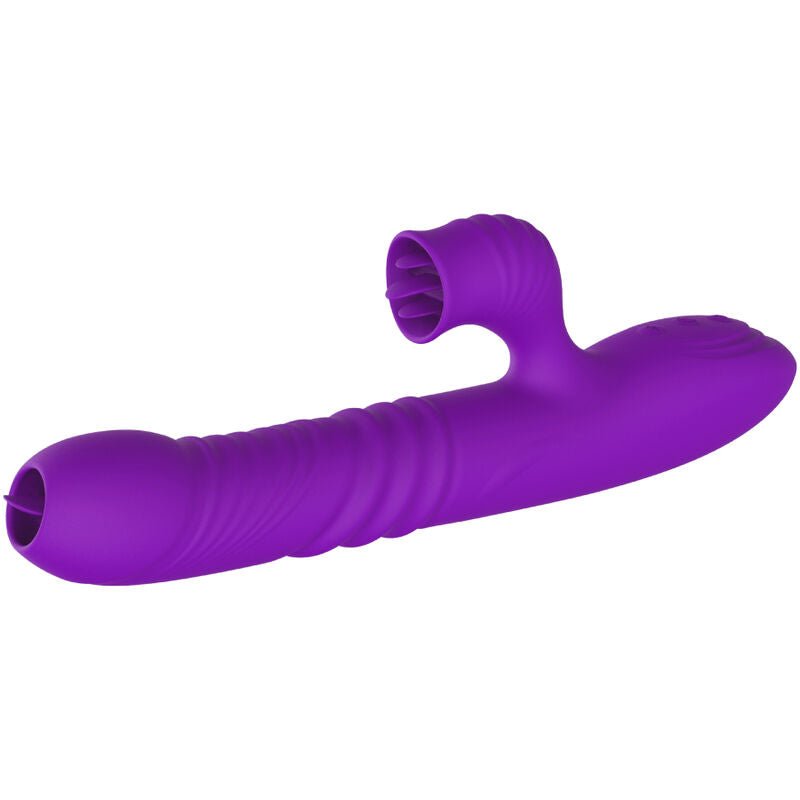 ARMONY - FULLY G SPOT RABBIT VIBRATOR WITH STIMULATING TONGUE VIOLET HEAT EFFECT - Kink&Play