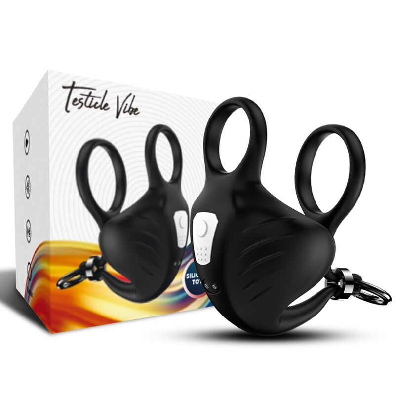 ARMONY - MANTA SCROTUM VIBRATOR RING REMOTE CONTROL BLACK - Kink&Play