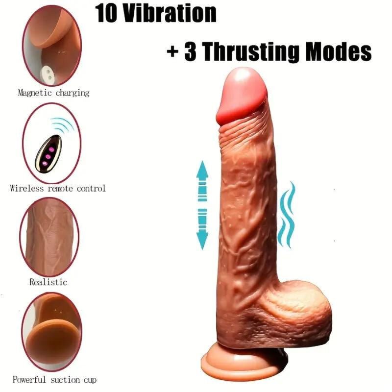 ARMONY - REALISTIC DILDO VIBRATOR & THRUSTING REMOTE CONTROL 22.5 CM - Kink&Play
