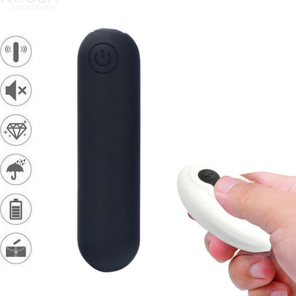 ARMONY - SPLASH JOLINE VIBRATOR BULLET SILICONE REMOTE CONTROL 10 VIBRATIONS 65 X 15 CM BLACK - Kink&Play