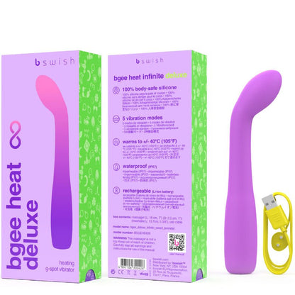 B SWISH - BGEE HEAT INFINITE DELUXE RECHARGEABLE VIBRATOR LAVENDER SILICONE - Kink&Play