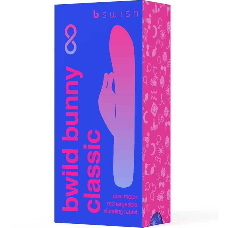 B SWISH - BWILD BUNNY INFINITE CLASSIC RECHARGEABLE VIBRATOR BLUE SILICONE - Kink&Play