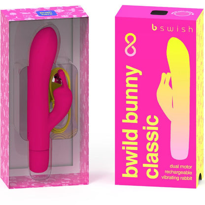 B SWISH - BWILD BUNNY INFINITE CLASSIC RECHARGEABLE VIBRATOR PINK SILICONE - Kink&Play