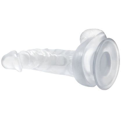 BAILE - REALISTIC DILDO WITH SUCTION CUP AND TESTICLES 16.7 CM TRANSPARENT - Kink&Play