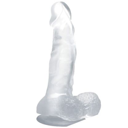 BAILE - REALISTIC DILDO WITH SUCTION CUP AND TESTICLES 16.7 CM TRANSPARENT - Kink&Play