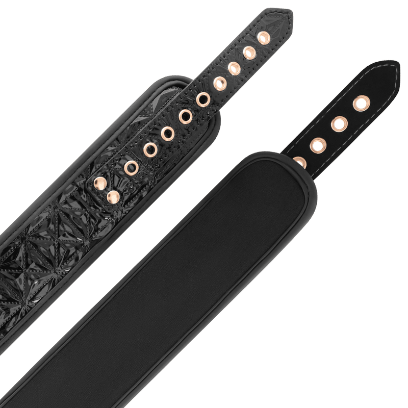 BEGME - BLACK EDITION COLLAR WITH NIPPLE CLAMPS WITH NEOPRENE LINING - Kink&Play