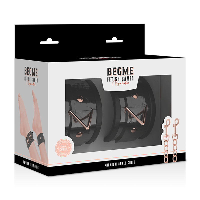 BEGME - BLACK EDITION PREMIUM ANKLE CUFFS WITH NEOPRENE LINING - Kink&Play