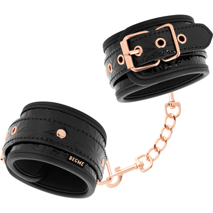 BEGME - BLACK EDITION PREMIUM HANDCUFFS WITH NEOPRENE LINING - Kink&Play