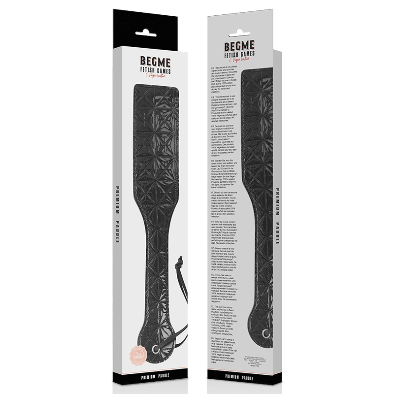 BEGME - BLACK EDITION VEGAN LEATHER PADDLE - Kink&Play