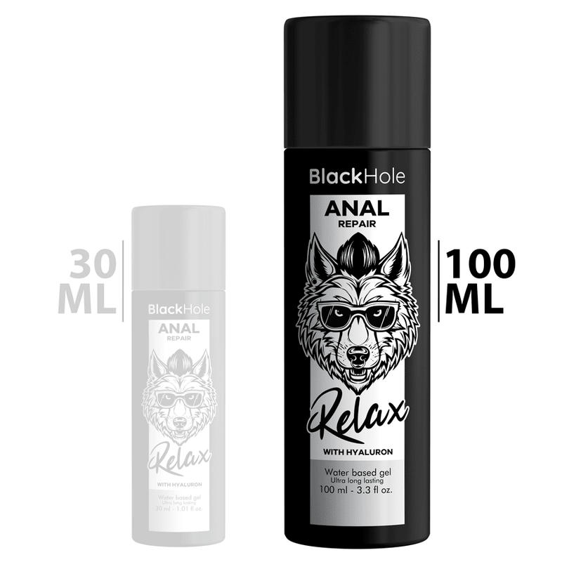 BLACK HOLE - ANAL REPAIR WATER BASED RELAX WITH HYALURON 100 ML - Kink&Play