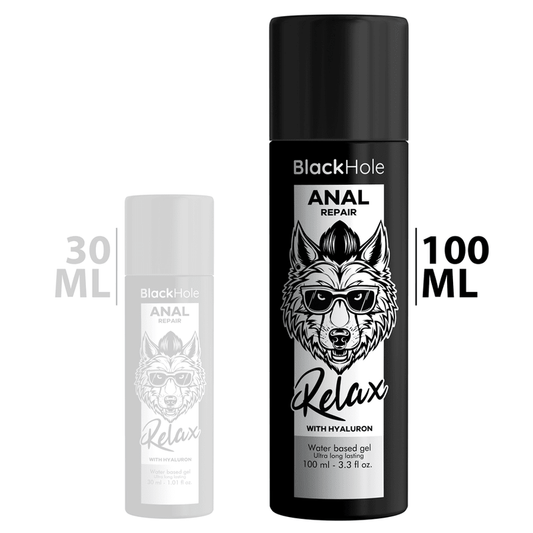 BLACK HOLE - ANAL REPAIR WATER BASED RELAX WITH HYALURON 100 ML - Kink&Play