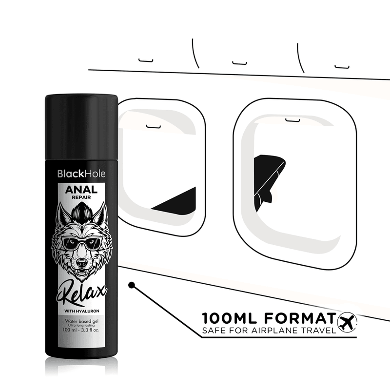 BLACK HOLE - ANAL REPAIR WATER BASED RELAX WITH HYALURON 100 ML - Kink&Play