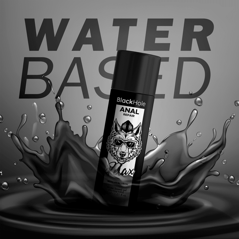 BLACK HOLE - ANAL REPAIR WATER BASED RELAX WITH HYALURON 30 ML - Kink&Play