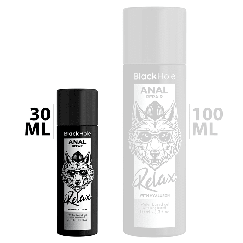 BLACK HOLE - ANAL REPAIR WATER BASED RELAX WITH HYALURON 30 ML - Kink&Play