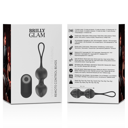 BRILLY GLAM - VIBRATING KEGEL BEADS REMOTE CONTROL - Kink&Play