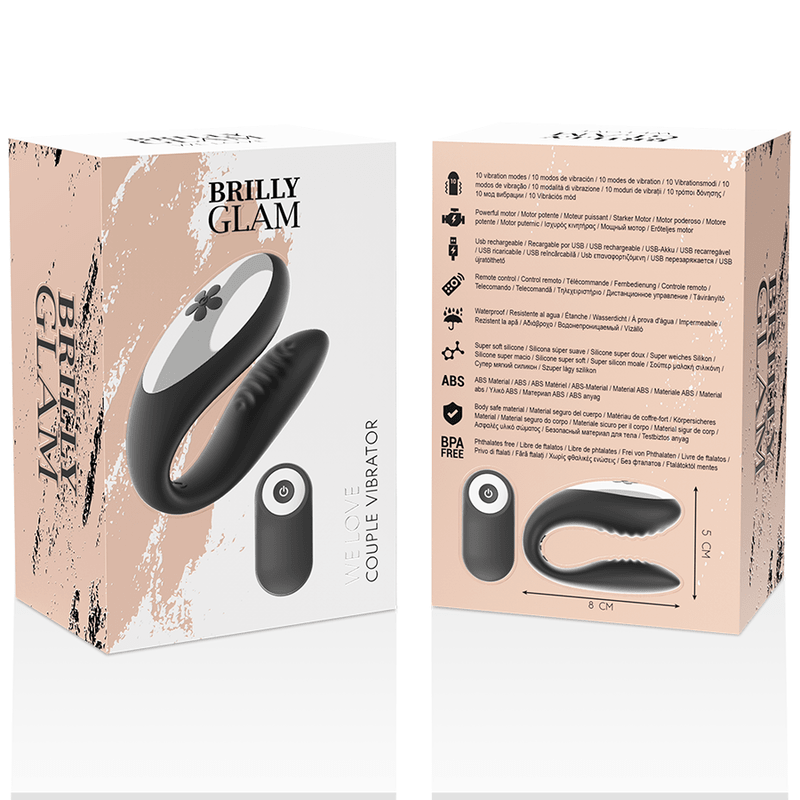 BRILLY GLAM - WE LOVE FOR PARTNERS BLACK REMOTE CONTROL - Kink&Play
