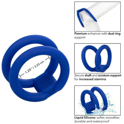 CALEXOTICS - ADMIRAL DUAL COCK CAGE BLUE - Kink&Play