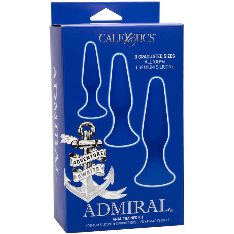 CALEXOTICS - ADMIRAL KIT 3 ANAL PLUG BLUE - Kink&Play