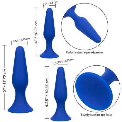 CALEXOTICS - ADMIRAL KIT 3 ANAL PLUG BLUE - Kink&Play