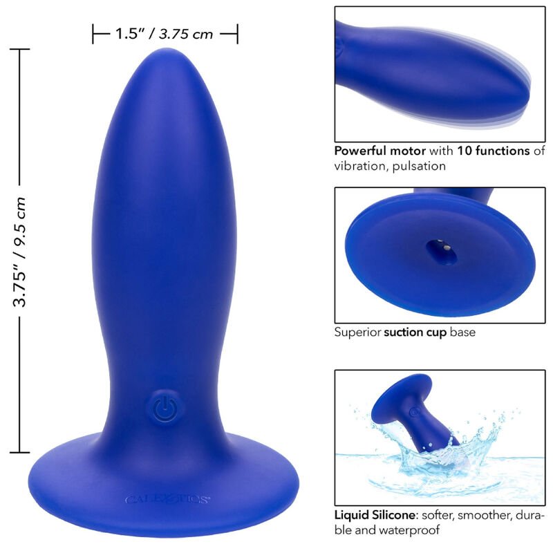 CALEXOTICS - ADMIRAL TORPEDO ANAL PLUG VIBRATOR BLUE - Kink&Play