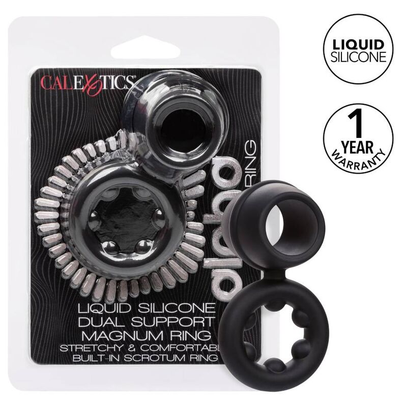 CALEXOTICS - ALPHA DUAL MAGNUM RING BLACK - Kink&Play