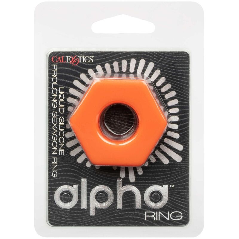 CALEXOTICS - ALPHA PROLONG SEXAGON RING ORANGE - Kink&Play