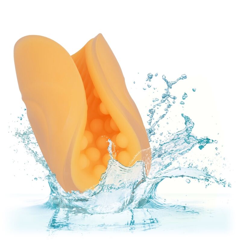CALEXOTICS - BEADED GRIP MASTURBATOR ORANGE - Kink&Play
