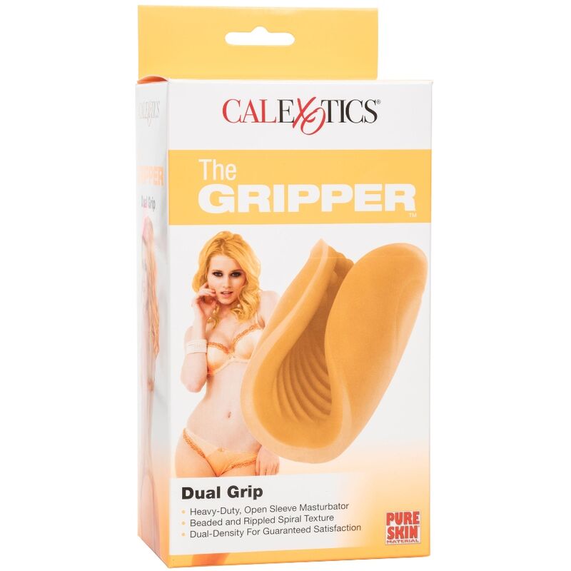 CALEXOTICS - BEADED GRIP MASTURBATOR ORANGE - Kink&Play