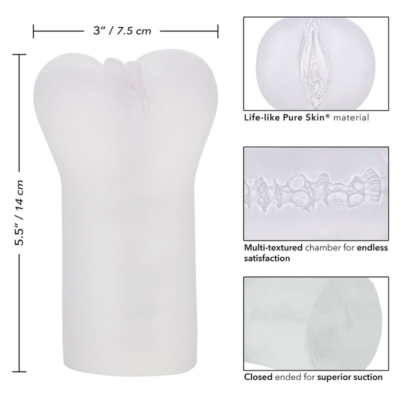 CALEXOTICS - BOUNDLESS VULVA STROKER TRANSPARENT - Kink&Play