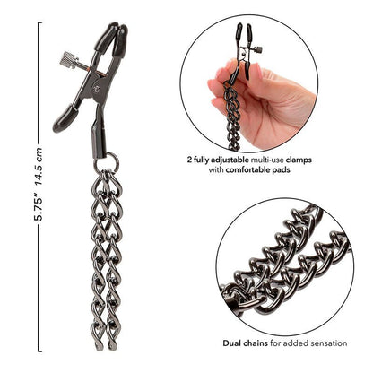 CALEXOTICS - EUPHORIA CHAIN NIPPLE CLAMPS 14.5 CM - Kink&Play