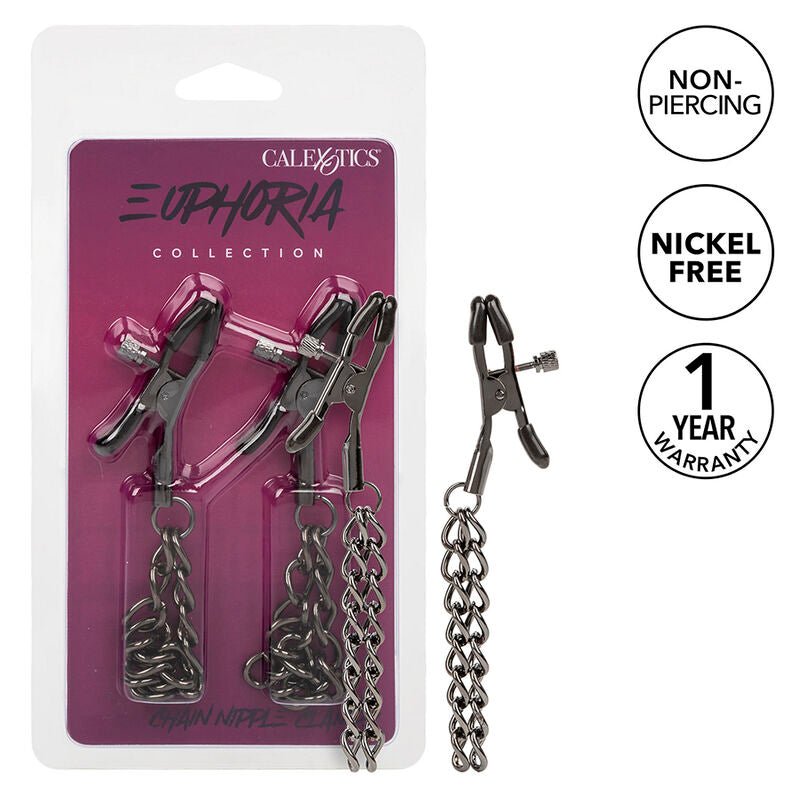 CALEXOTICS - EUPHORIA CHAIN NIPPLE CLAMPS 14.5 CM - Kink&Play