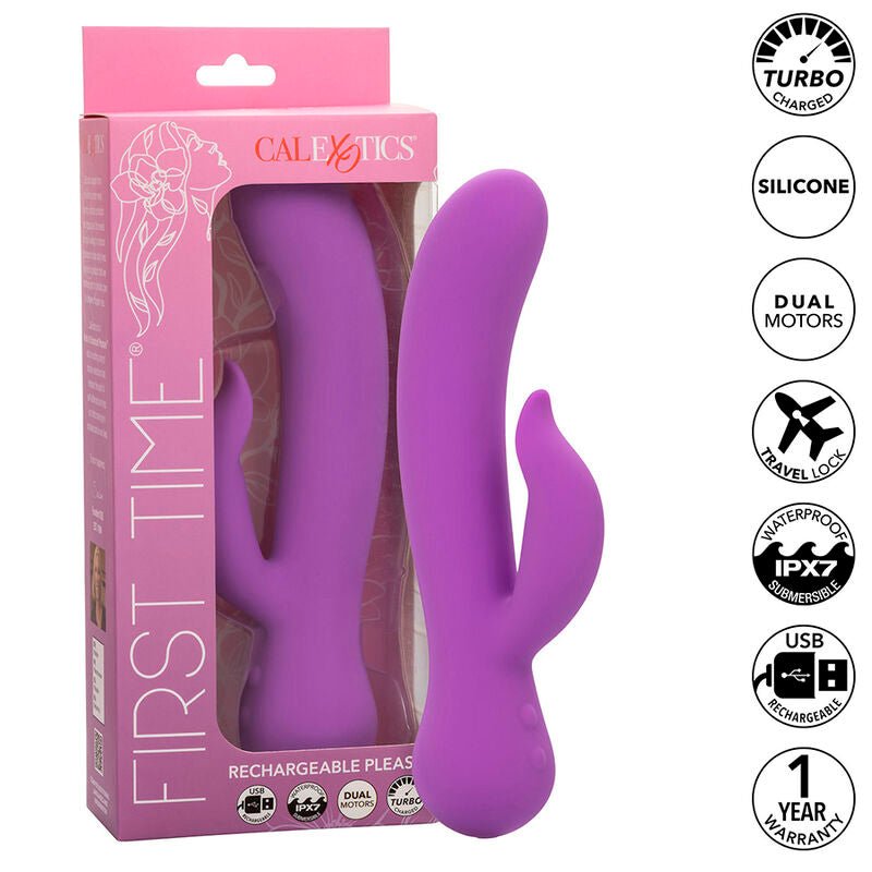 CALEXOTICS - FIRST TIME VIBRATOR PLEASER RECHARGEABLE PURPLE - Kink&Play