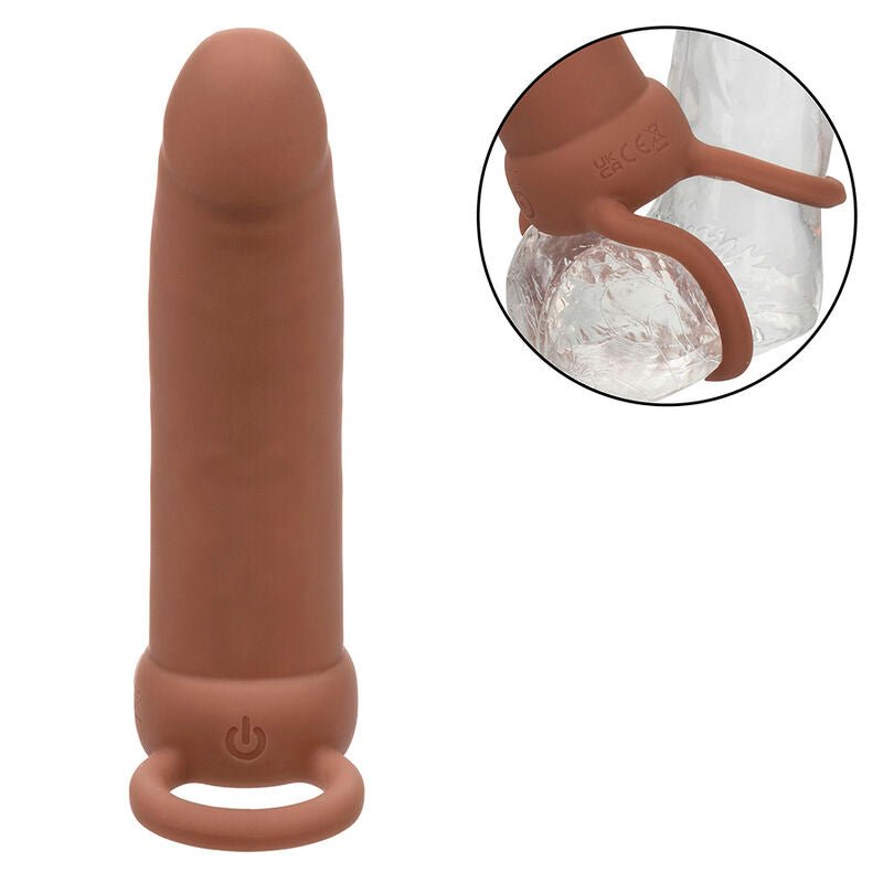 CALEXOTICS - MAXX THICK DUAL PENETRATOR 10 VIBRATIONS BROWN - Kink&Play
