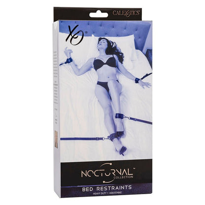 CALEXOTICS - NOCTURNAL BED RESTRAINTS LEATHER ADJUSTABLE BLACK - Kink&Play