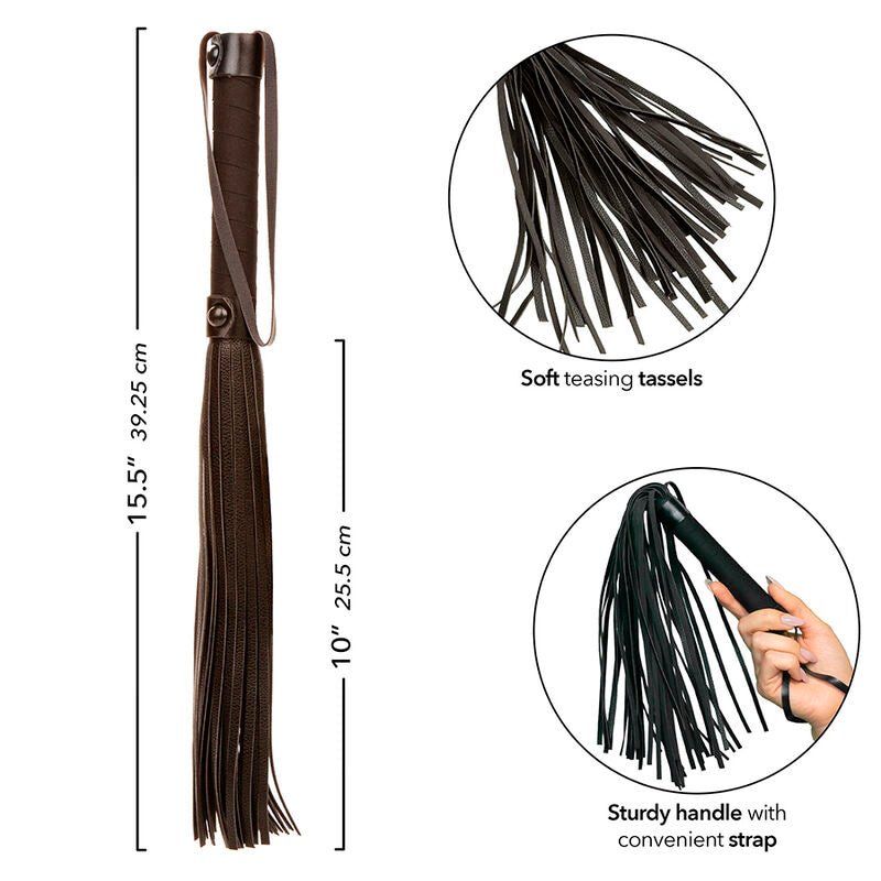 CALEXOTICS - NOCTURNAL FLOGGER LEATHER BLACK - Kink&Play