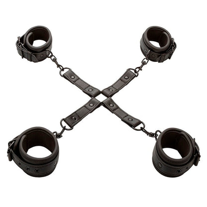CALEXOTICS - NOCTURNAL HOG TIE CONNECTOR CUERO AJUSTABLE BLACK - Kink&Play