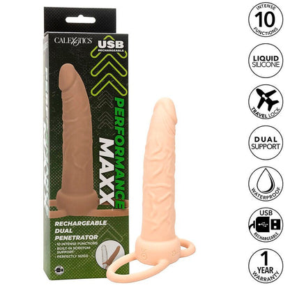 CALEXOTICS - PERFORMANCE MAXX RECHARGABLE DUAL PENETRATOR LIGHT SKIN - Kink&Play