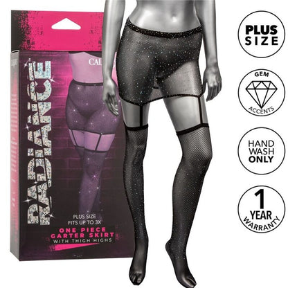 CALEXOTICS - RADIANCE GARTER SKIRT THIGH HIGHS PLUS SIZE - Kink&Play