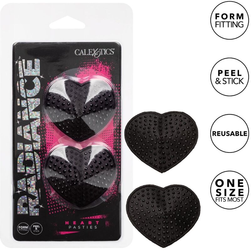 CALEXOTICS - RADIANCE HEART - SHAPED JEWEL NIPPLE SHIELDS - Kink&Play