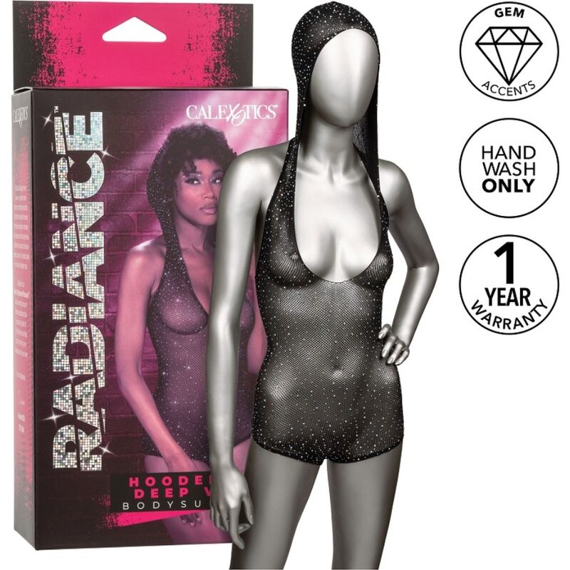 CALEXOTICS - RADIANCE HOODED DEEP V BODYSUIT - Kink&Play