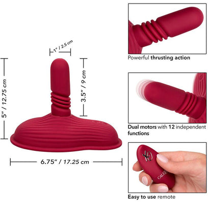 CALEXOTICS - RIDER MASSAGER DOUBLE MOTOR REMOTE CONTROL RED - Kink&Play