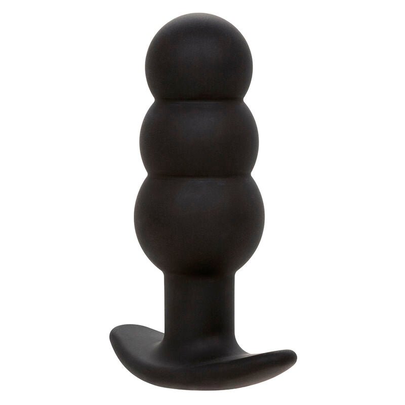 CALEXOTICS - ROCK BOTTOM BEADED ANAL PLUG 10 VIBRATIONS SILICONE BLACK - Kink&Play