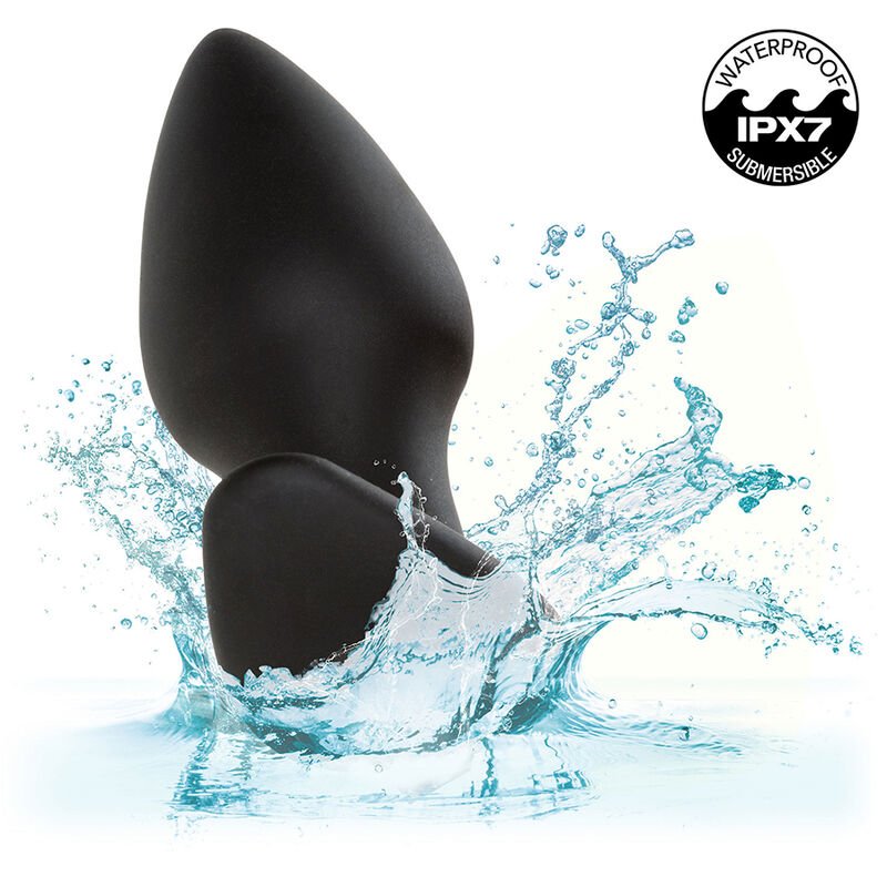 CALEXOTICS - ROCK BOTTOM PERFECT ANAL PLUG 10 VIBRATIONS SILICONE BLACK - Kink&Play