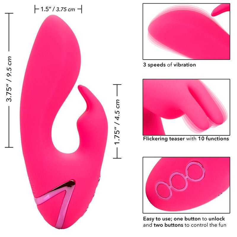 CALEXOTICS - SO. CAL SUNSHINE VIBRATOR RABBIT FUCHSIA BY CALIFORNIA DREAMING - Kink&Play