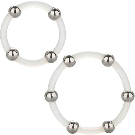 CALEXOTICS - STEEL BEADED SILICONE RING SET - Kink&Play